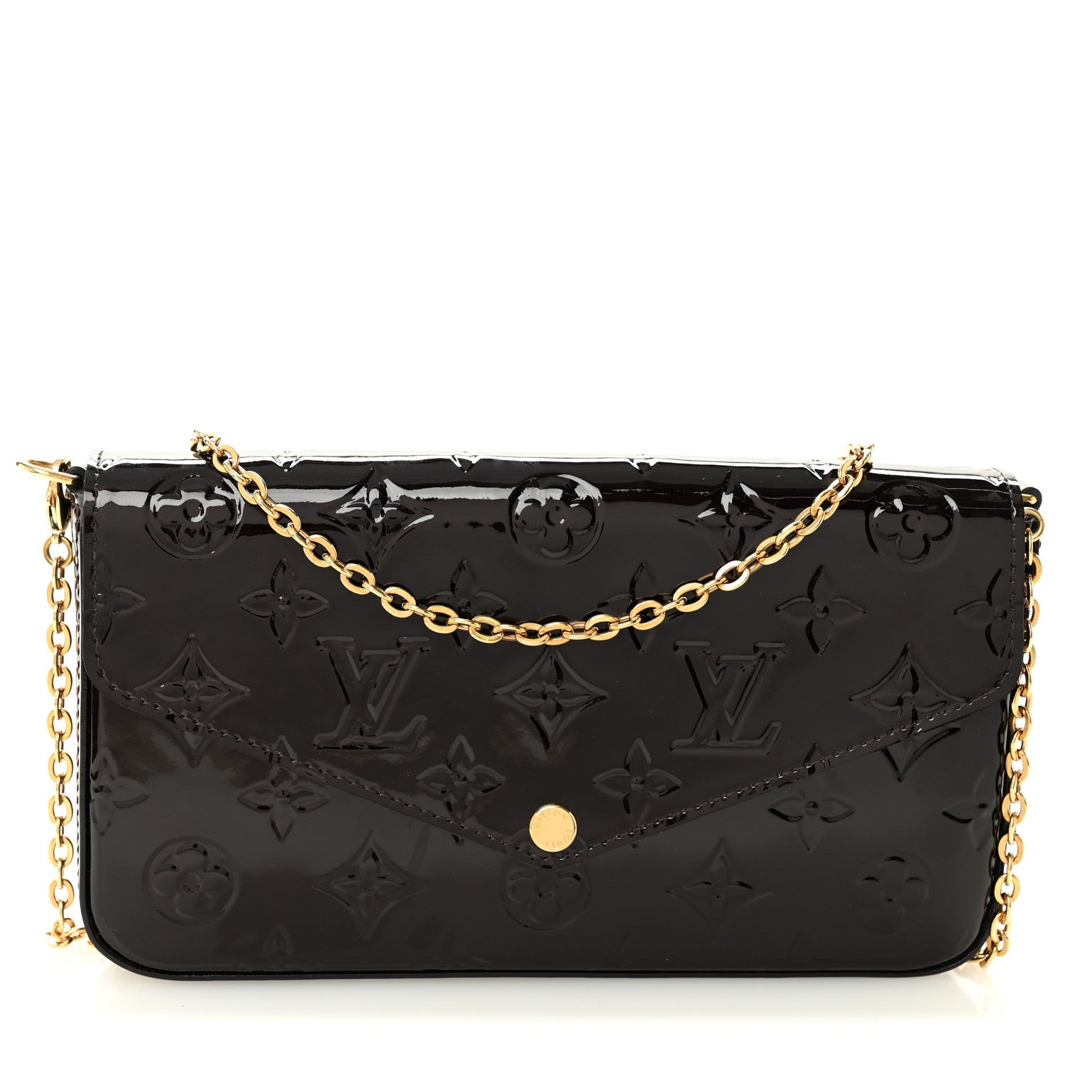Vernis Pochette Felicie Chain Wallet Amarante