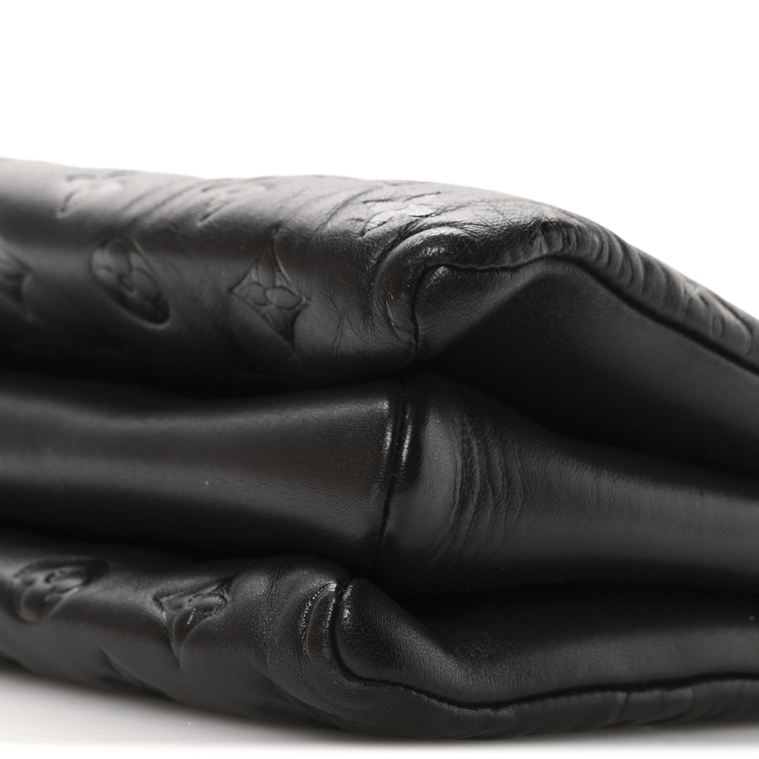Lambskin Embossed Monogram Coussin PM Black