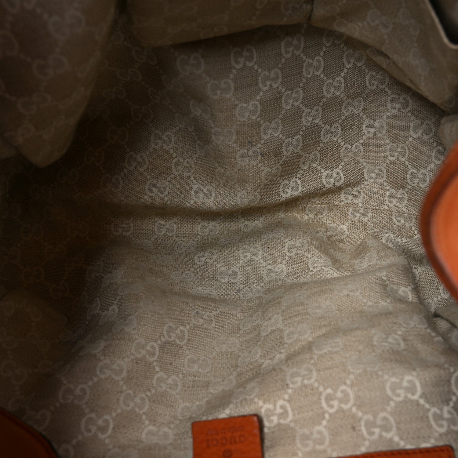 Nubuck Medium Soft Stirrup Shoulder Bag Orange