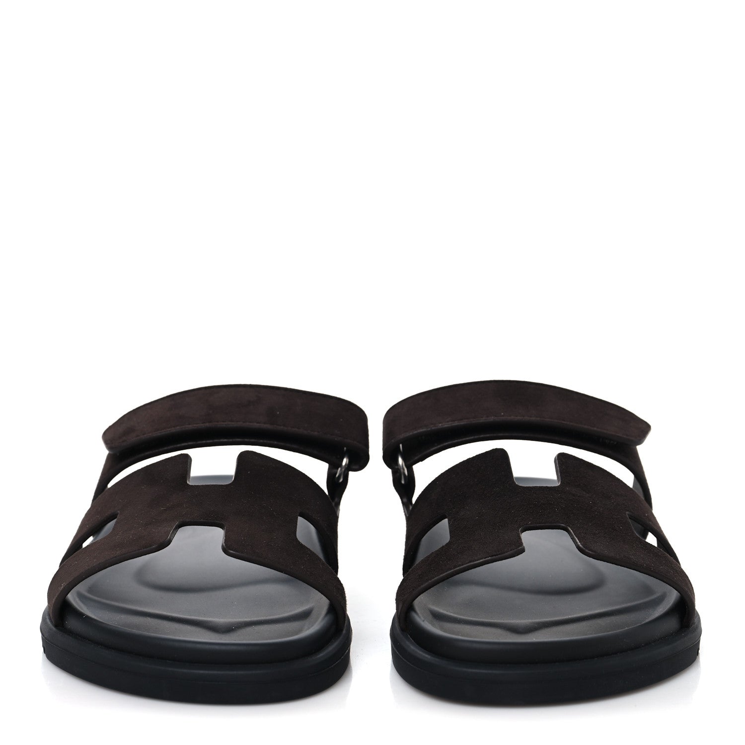 Suede Goatskin Womens Chypre Sandals 37 Marron Ebene