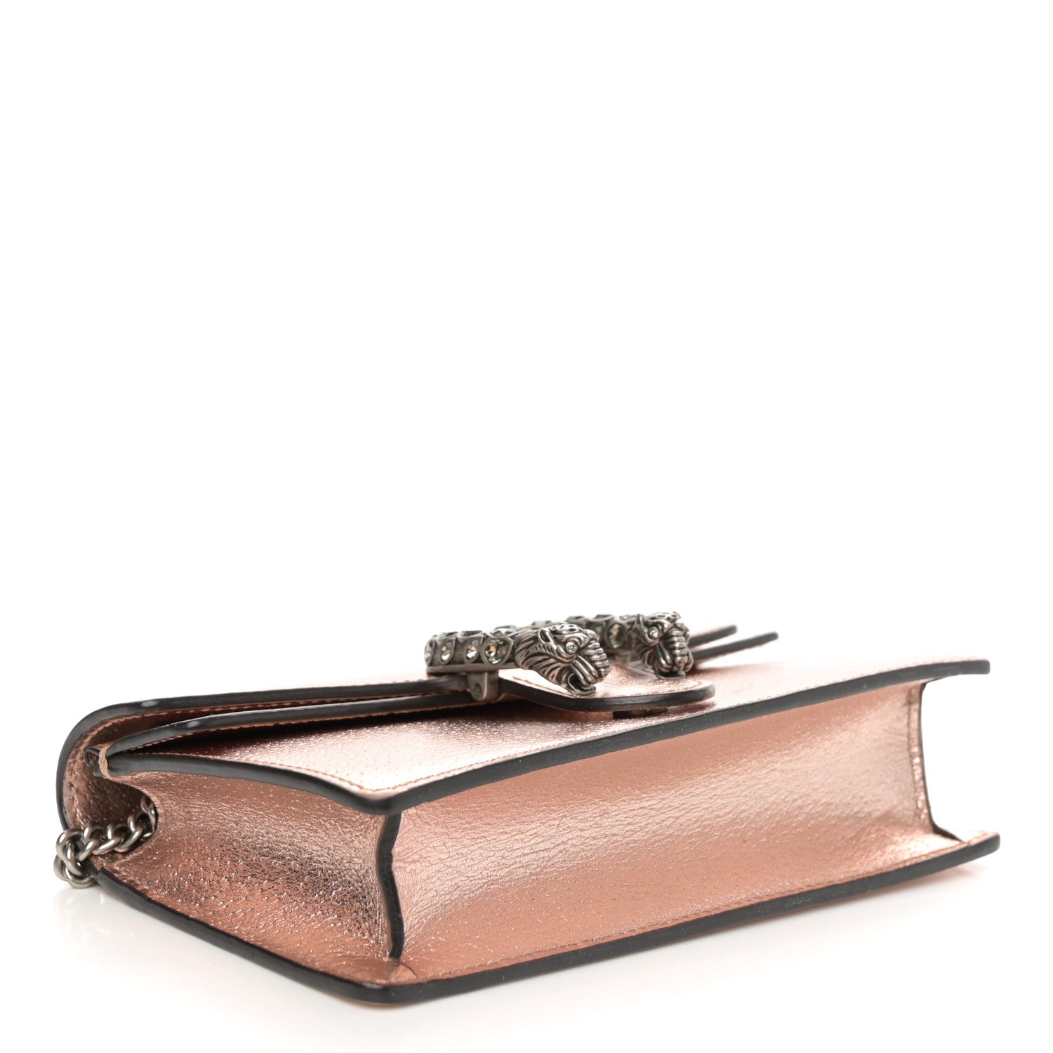 Metallic Calfskin Super Mini Dionysus Shoulder Bag Rose Gold