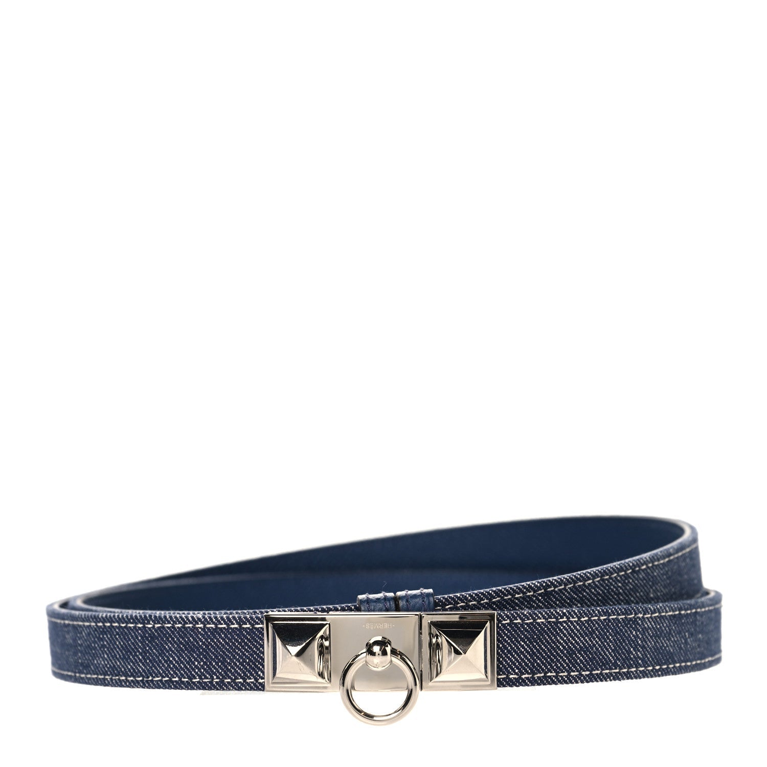 Denim Epsom Rivale 18 Belt Bleu Indigo White Bleu Navy