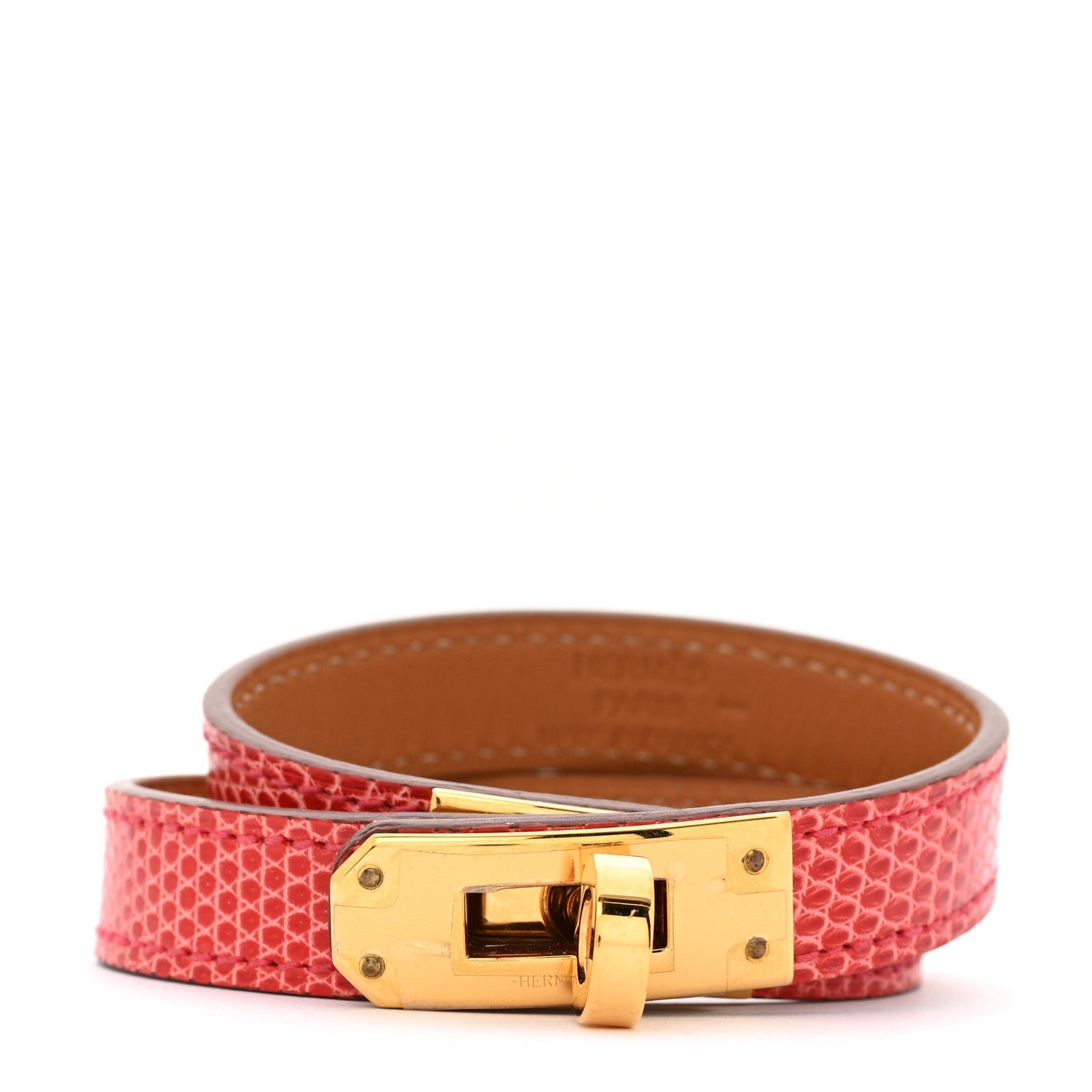 Lizard Kelly Double Tour Bracelet S Bougainvillea