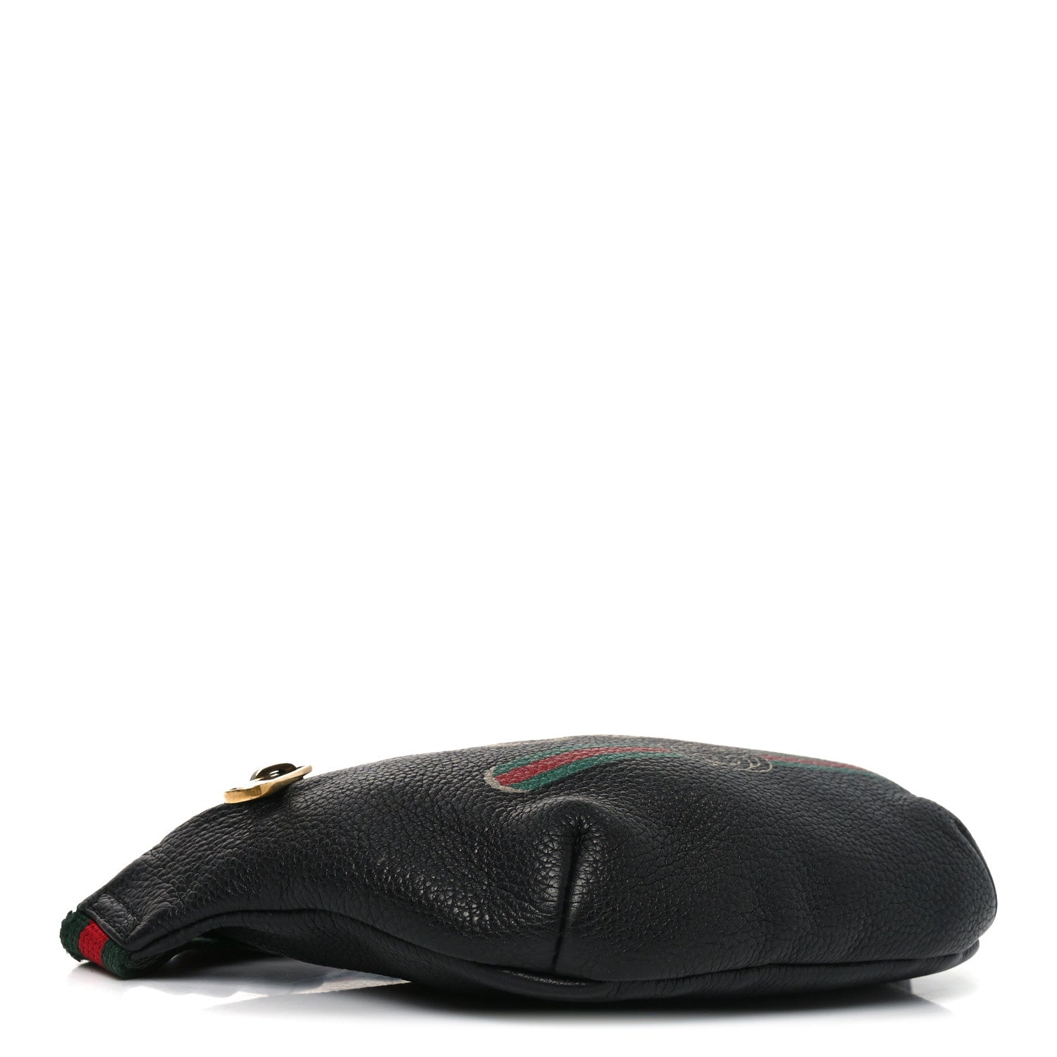 Grained Calfskin Small Logo Belt Bag Black