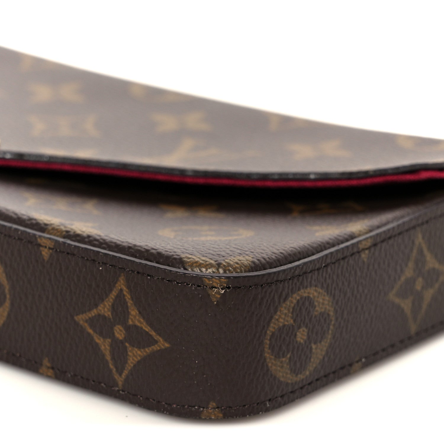 Monogram Pochette Felicie Chain Wallet Fuchsia