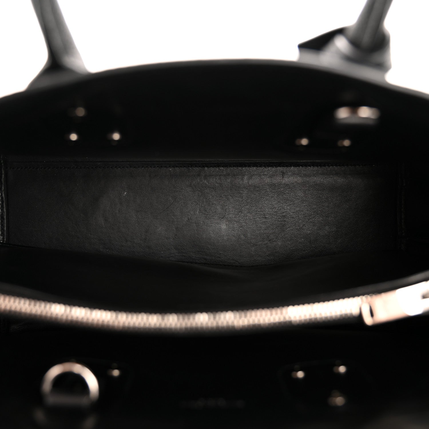 Grained Calfskin Small Sac De Jour Black