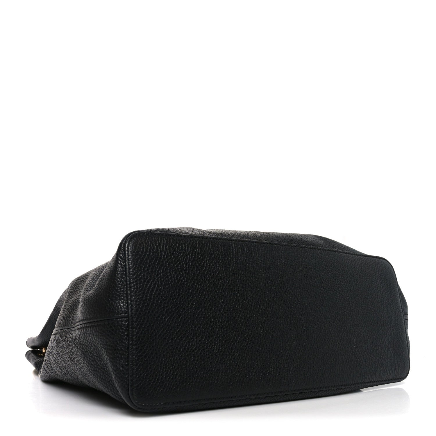 Pebbled Calfskin Large Soho Hobo Black