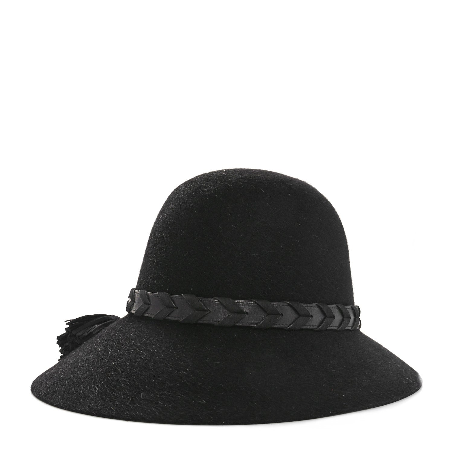 Rabbit Felt Lambskin Hat 58 Black