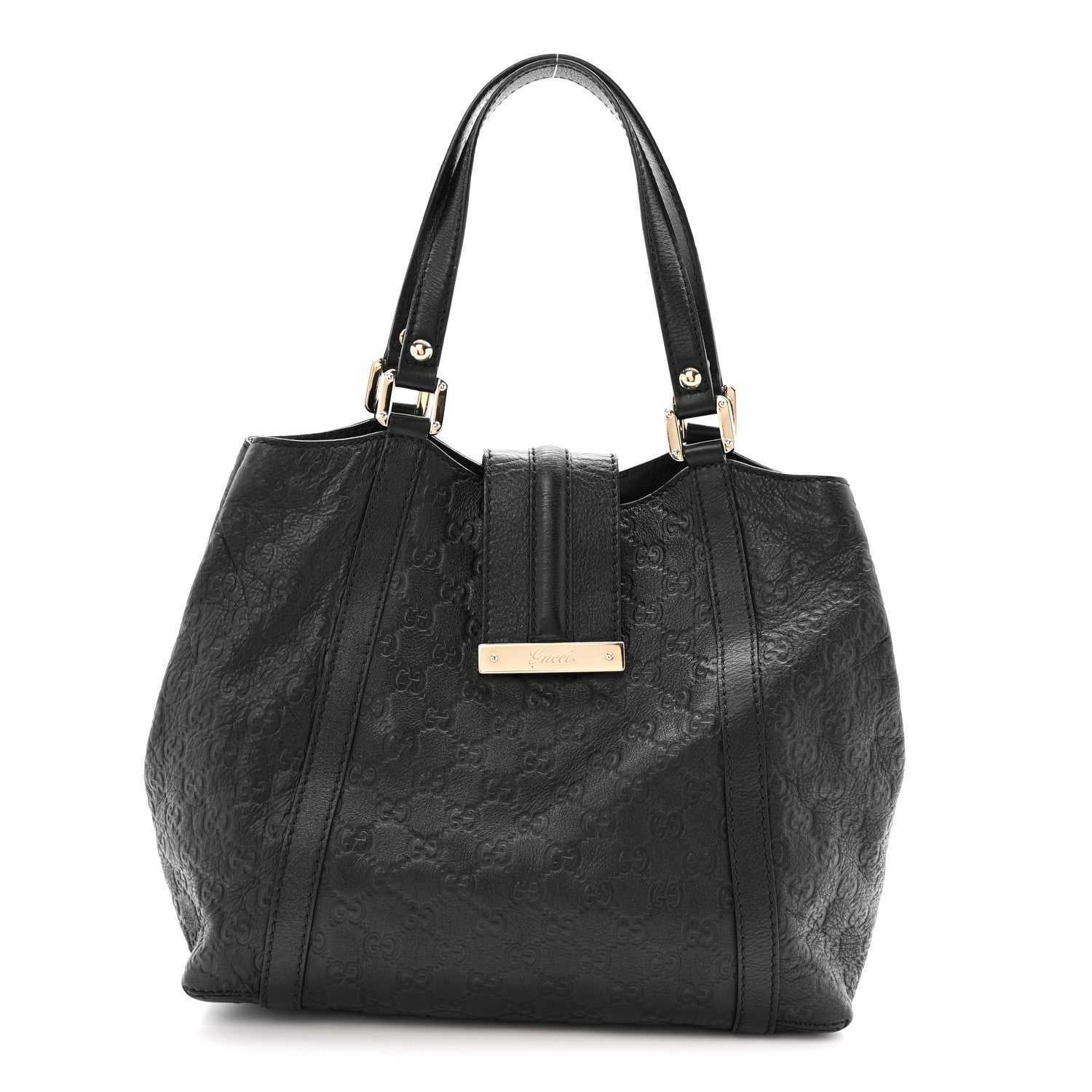 Guccissima Medium New Ladies Tote Black