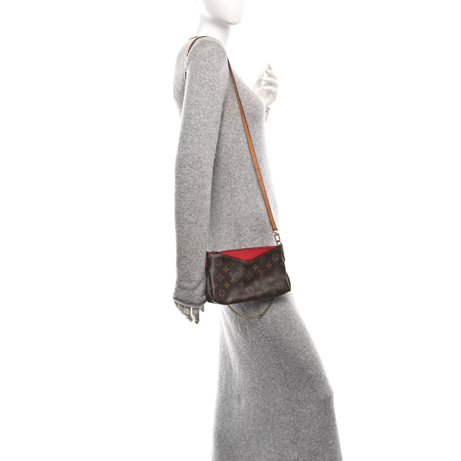 Monogram Pallas Clutch Cherry