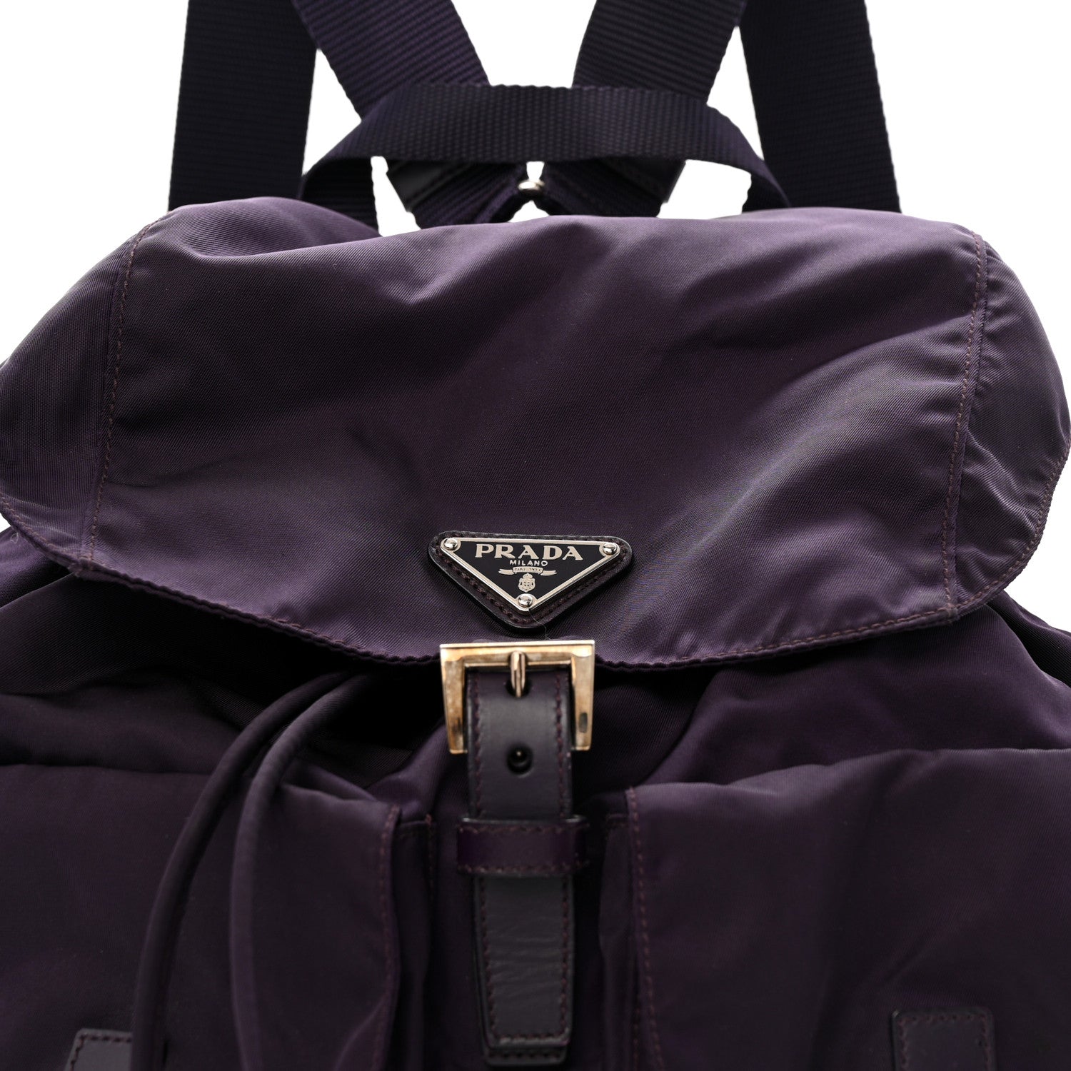Tessuto Nylon Saffiano Medium Backpack Purple