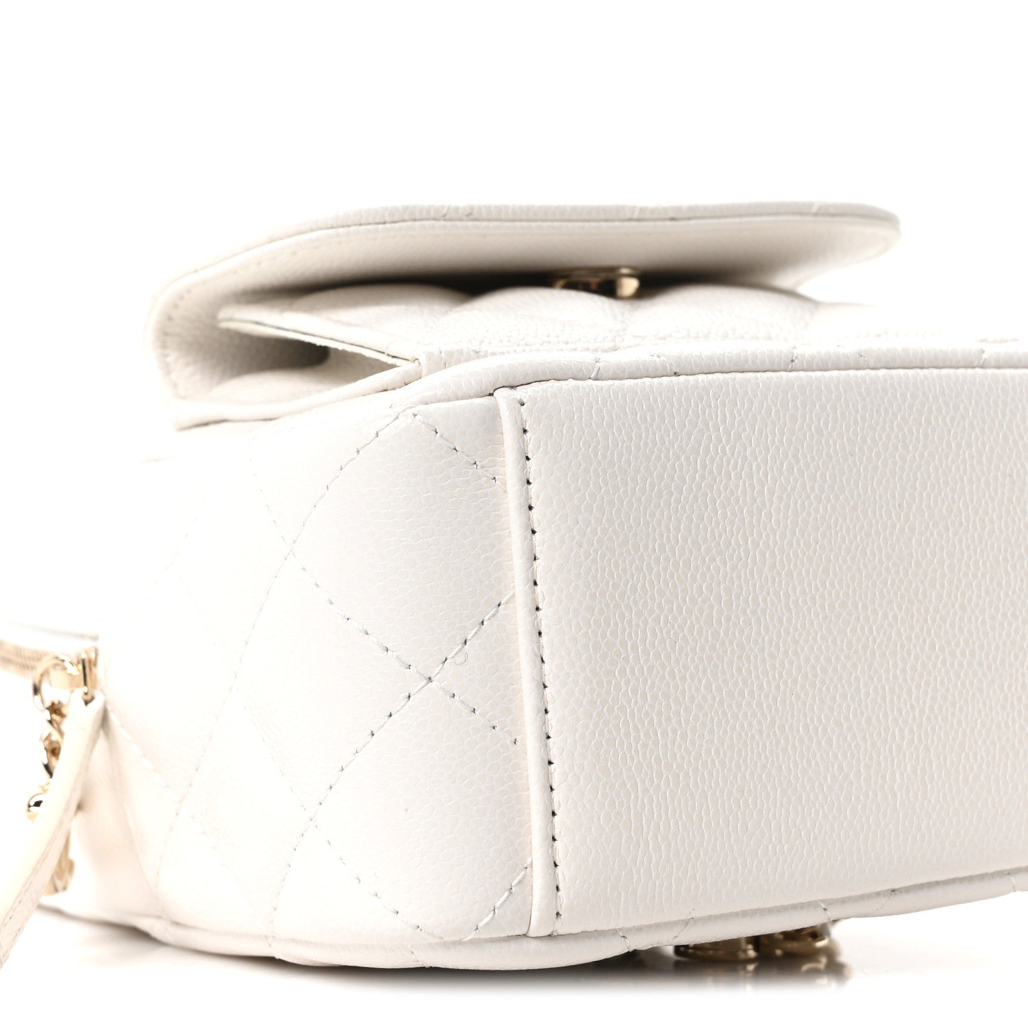 Caviar Quilted CC Mini Classic Backpack White