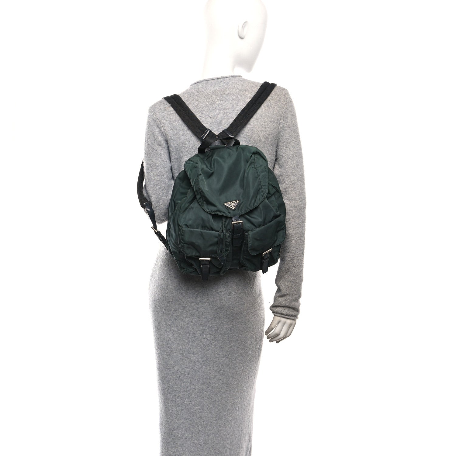 Nylon Vela Medium Backpack Green
