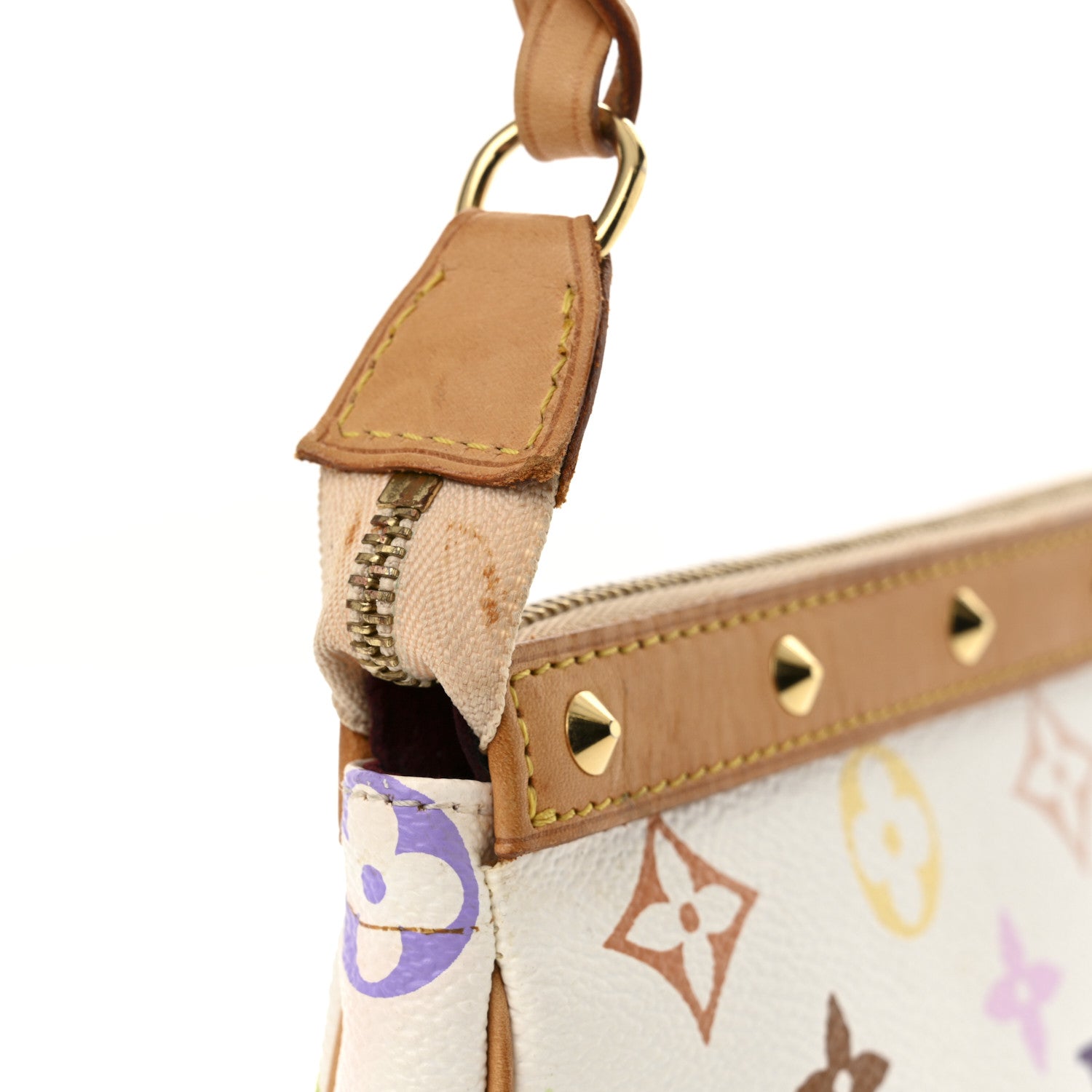 Monogram Multicolor Pochette Accessories White