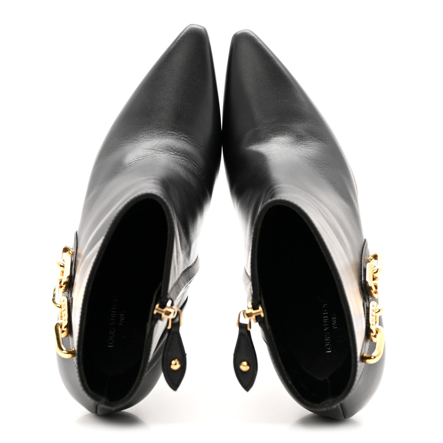 Calfskin Sparkle Ankle Boot 36.5 Black