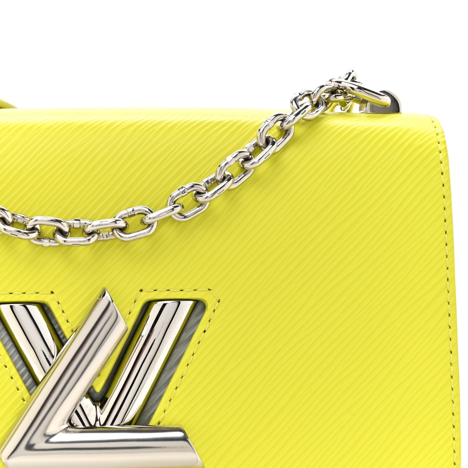 Epi Twist Shoulder Bag MM Purple Yellow Grey