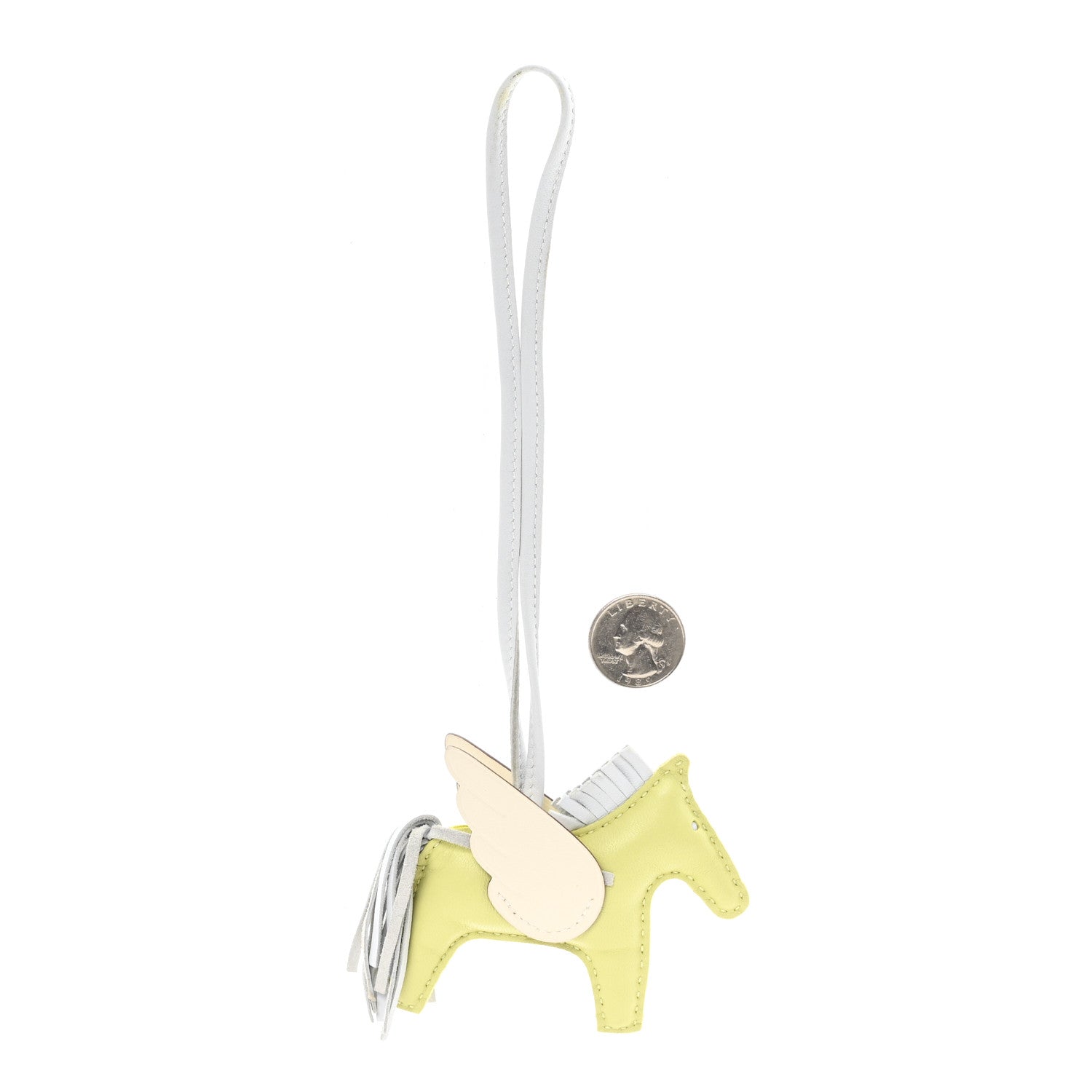 Milo Lambskin Grigri Rodeo Pegase Horse Bag Charm PM Jaune Bourgeon Bleu Brume Nata