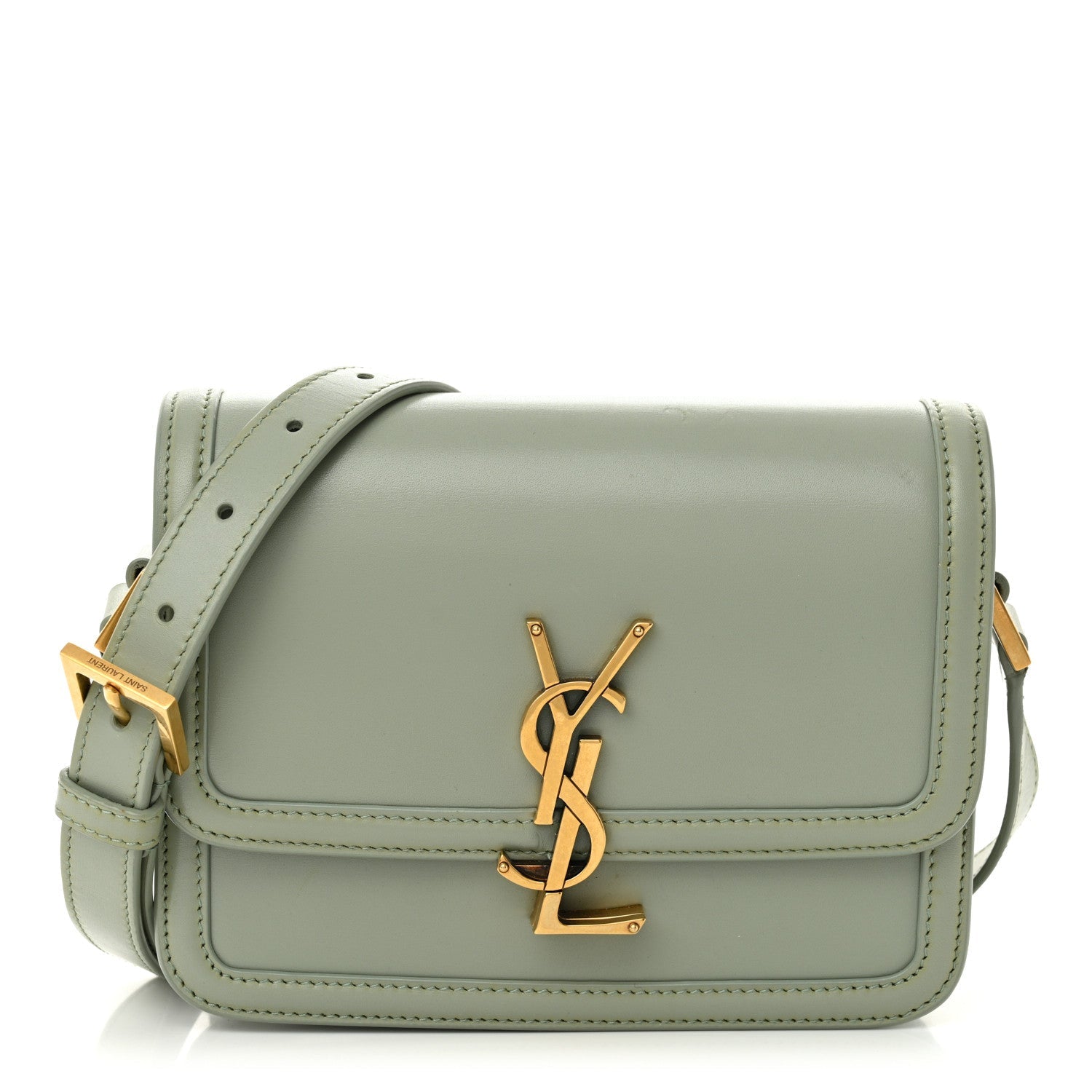 Smooth Calfskin Small Solferino Satchel Acqua