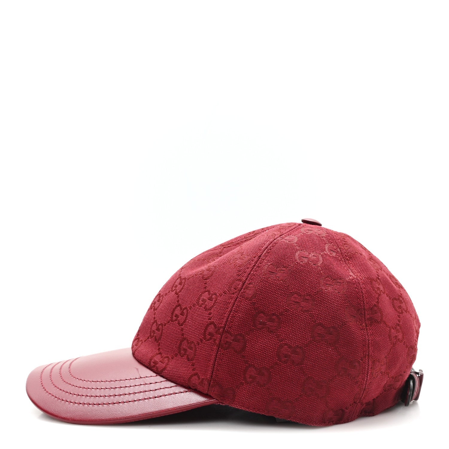 Calfskin New Canvas GG Monogram Baseball Hat L Bordeaux