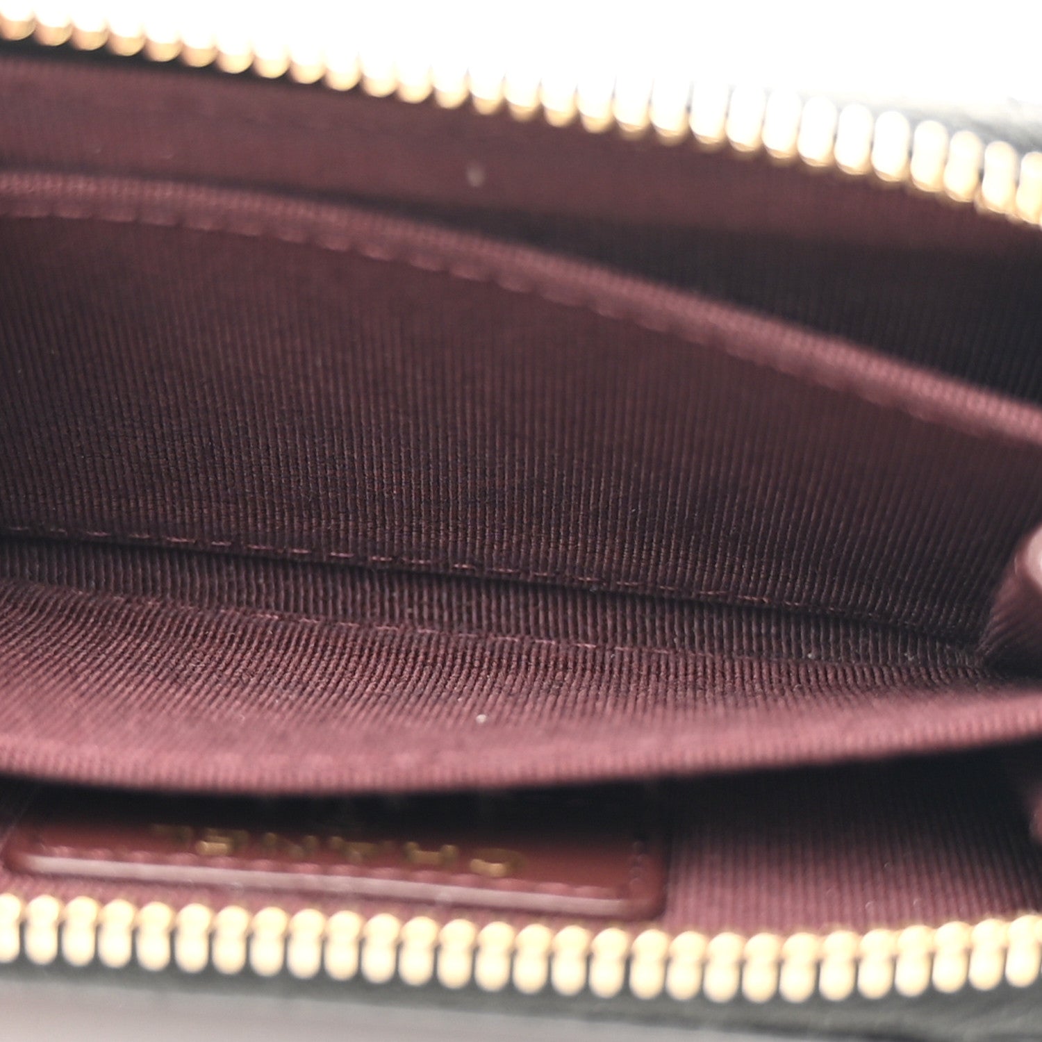 Caviar Quilted Zip Coin Purse Black