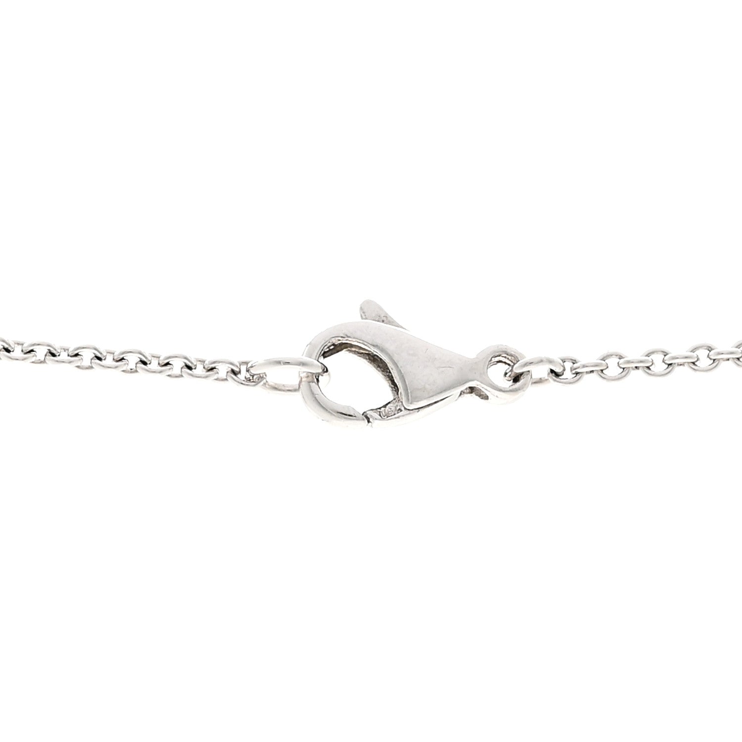 18K White Gold Diamond Small Coeur Heart Pendant Necklace