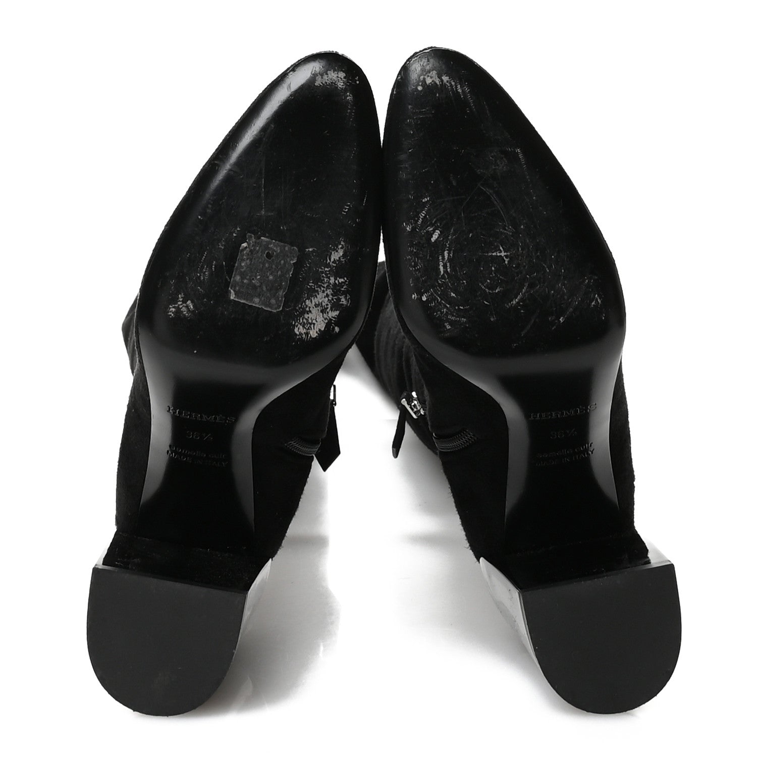 Velvet Goatskin Betty 60 Boots 36.5 Black