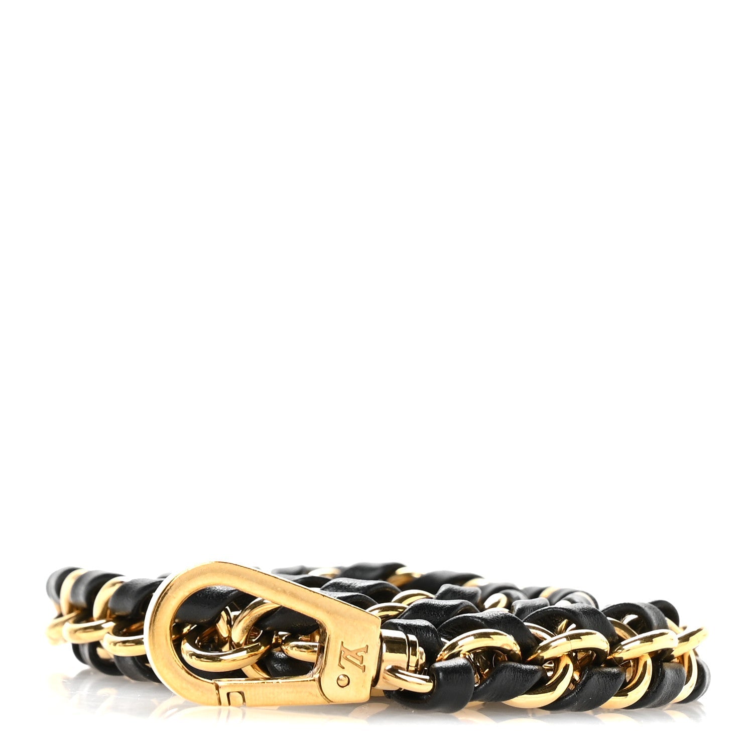 Calfskin Multi Pochette Chain Shoulder Strap Black Gold