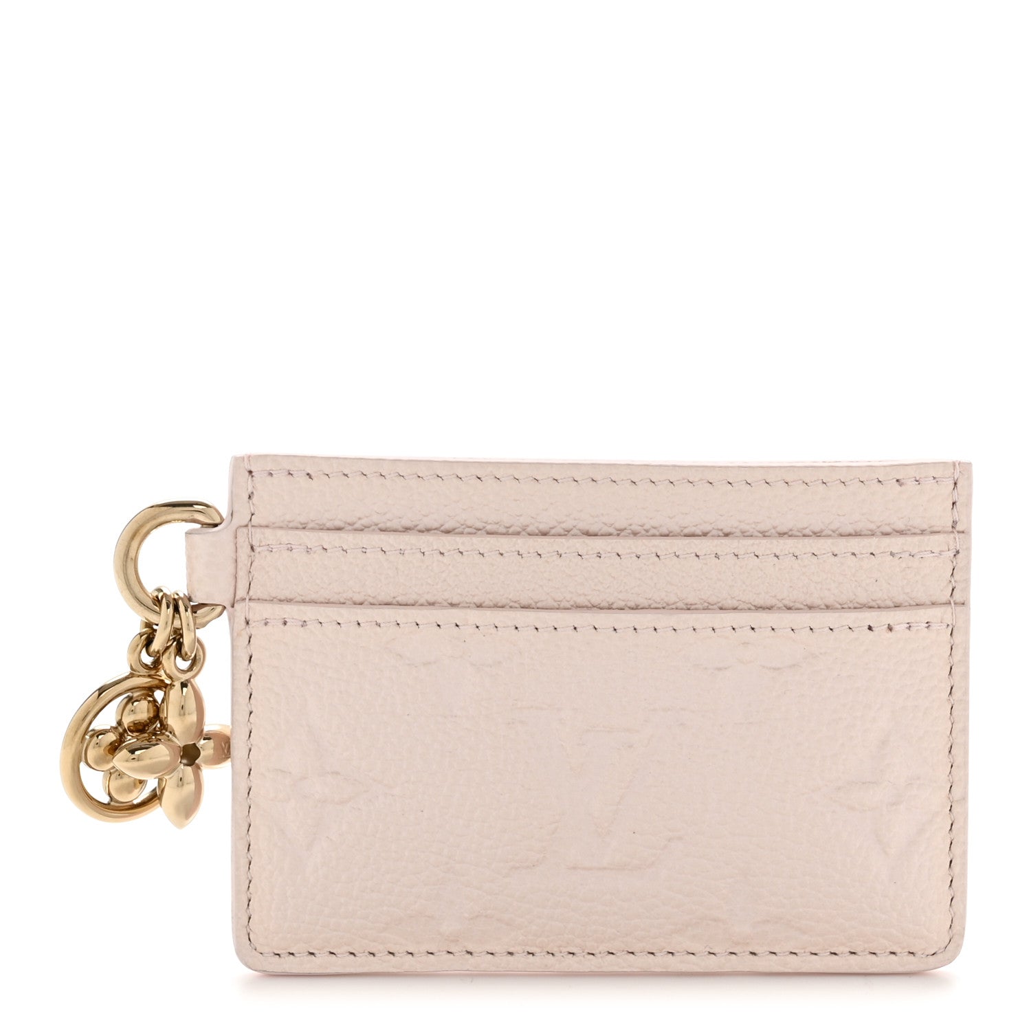 Empreinte Monogram LV Charms Card Holder Snowy Pearl