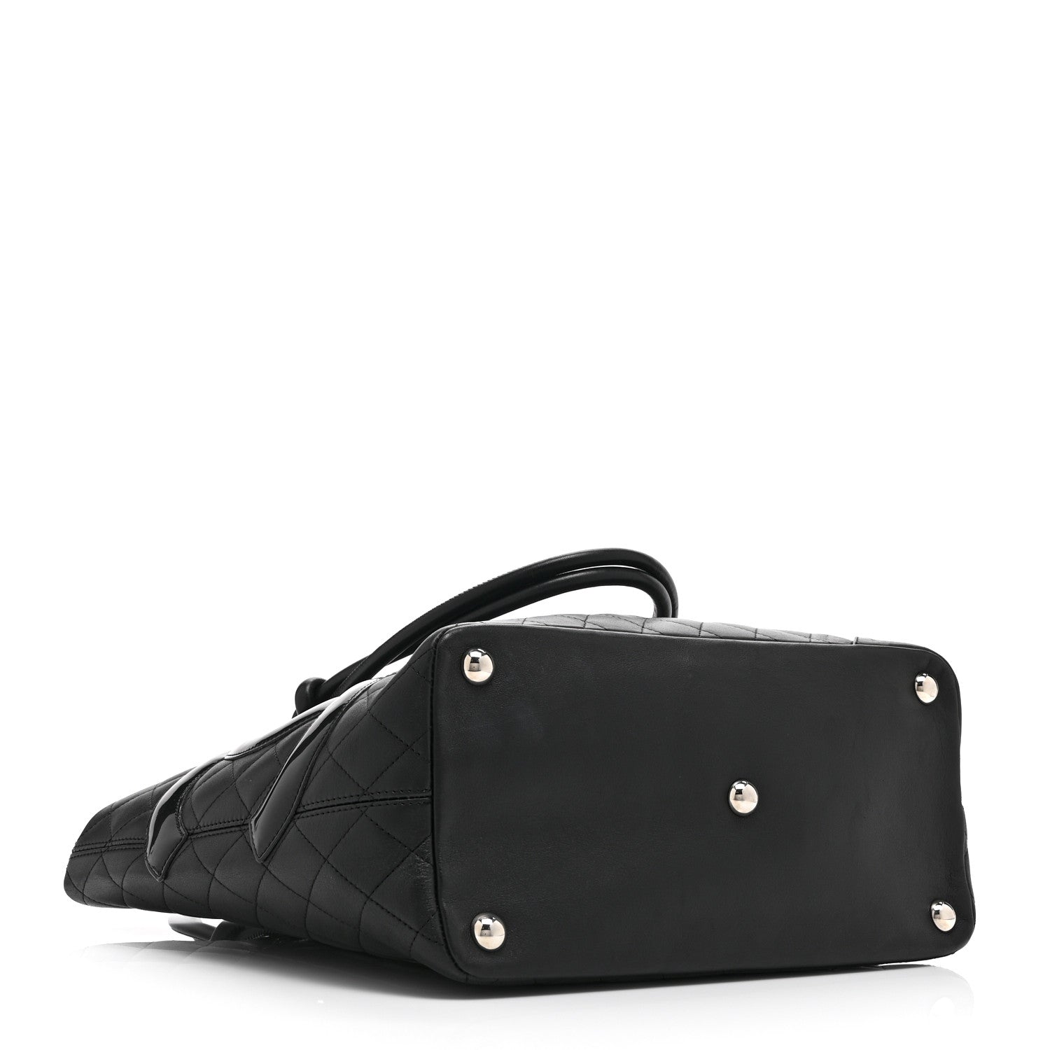 Calfskin Quilted Large Cambon Tote Black