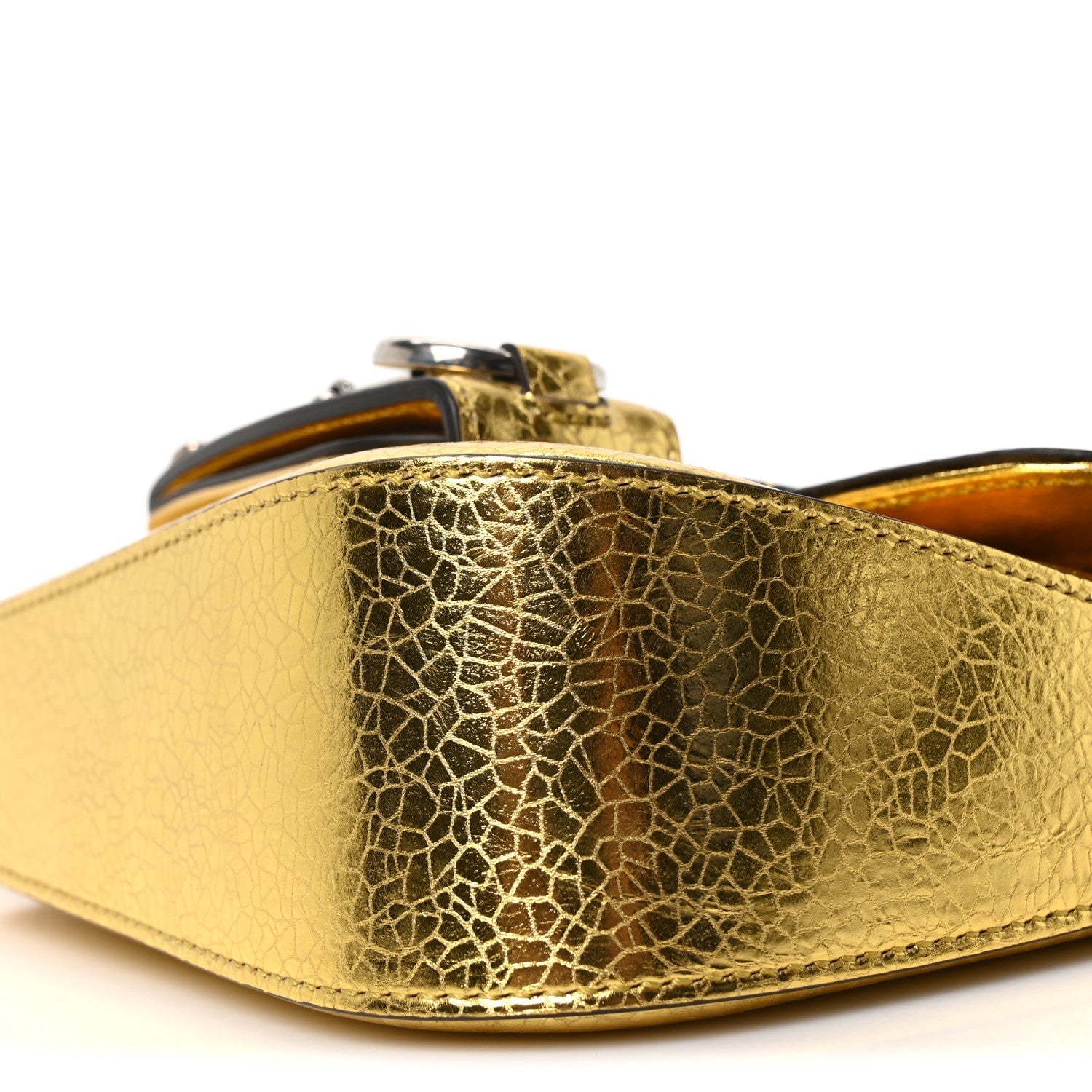 Metallic Calfskin Mini Horsebit 1955 Asymmetric Shoulder Bag Gold