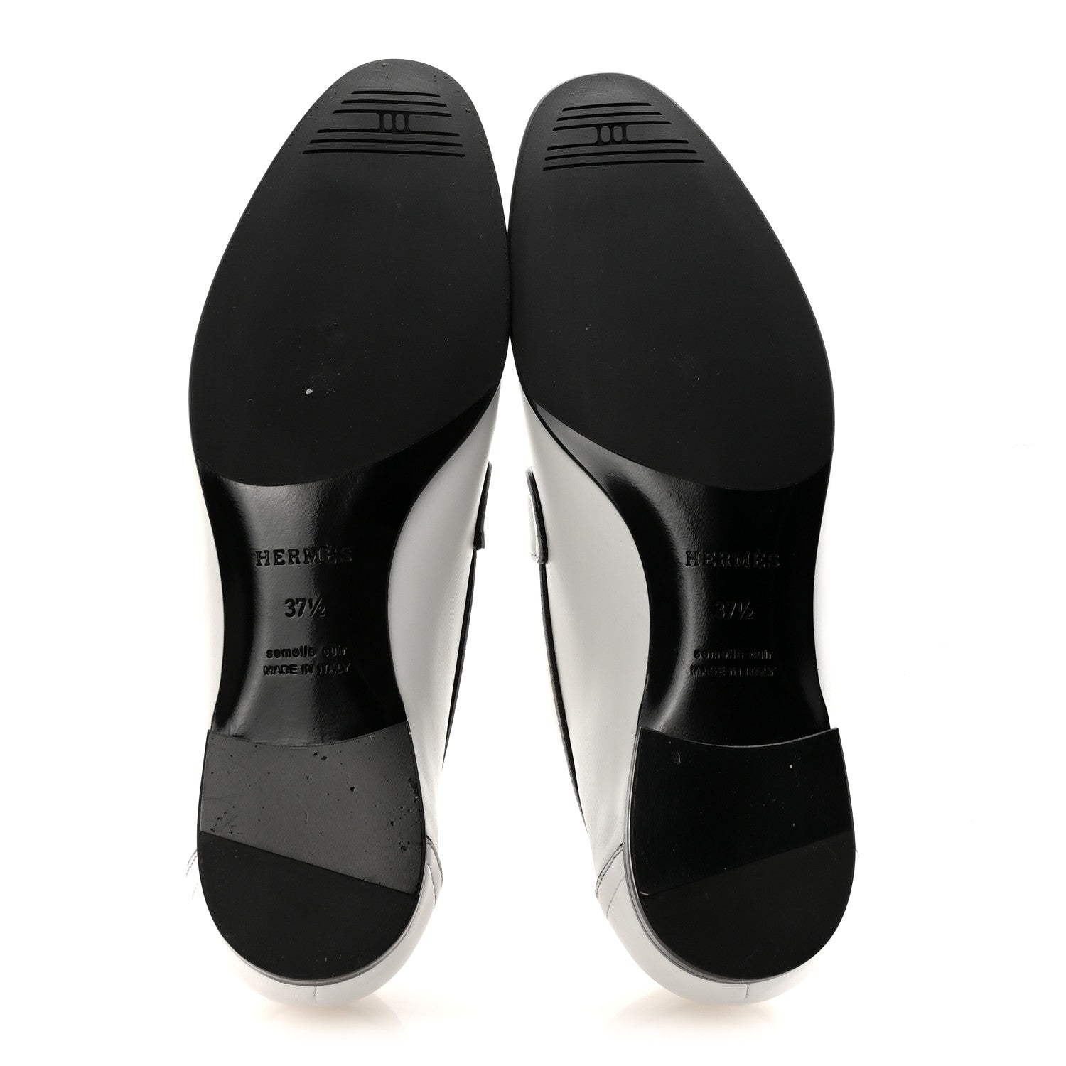 Calfskin Womens Paris Loafers 37.5 White