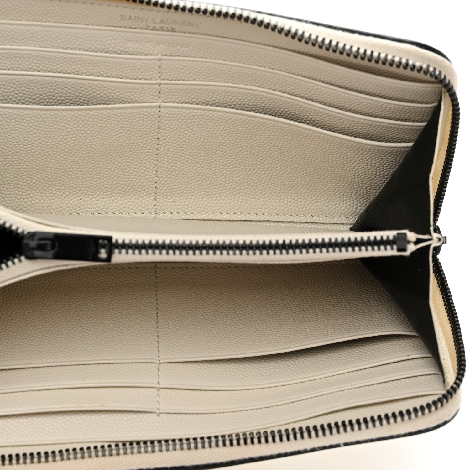 Grain De Poudre Matelasse Chevron Monogram Zip Around Wallet Porcellana Black