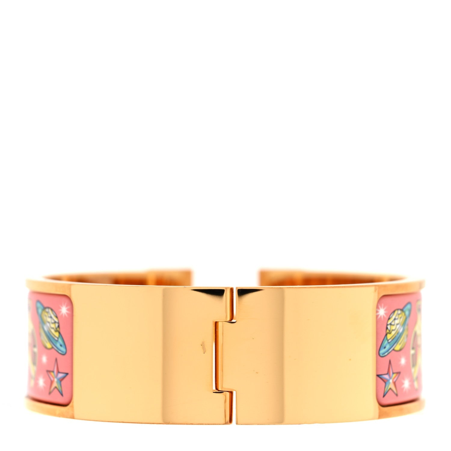 Enamel Printed Chorus Stellarum Wide Clic Clac H Bracelet PM Tropique