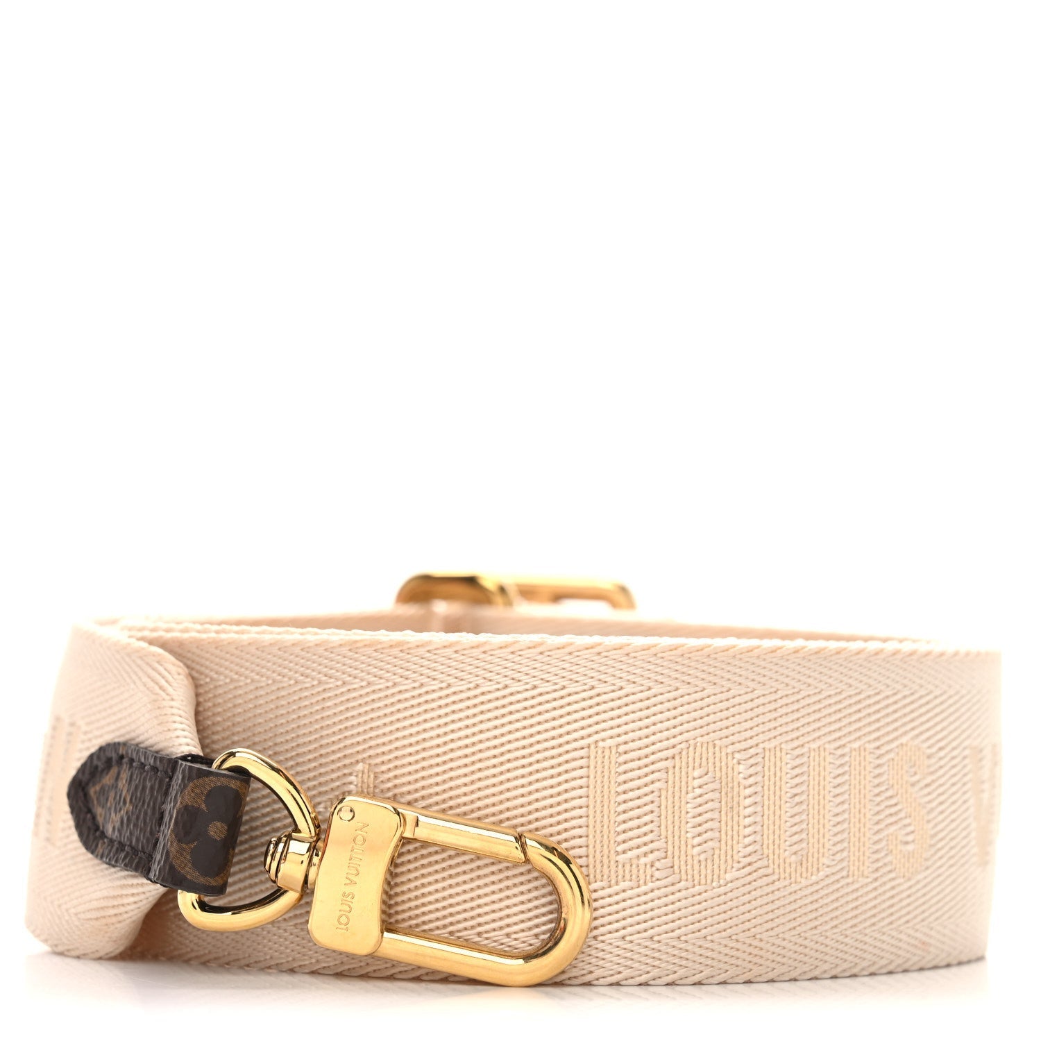 Jacquard Monogram Adjustable Shoulder Strap New Creme