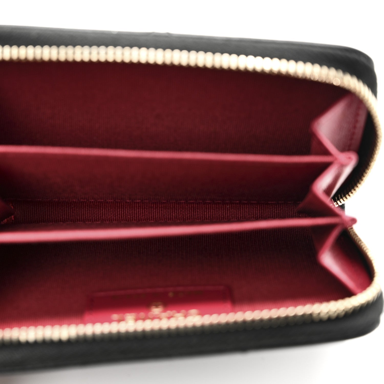 Lambskin Quilted Chanel 19 Zip Around Coin Purse Wallet Black