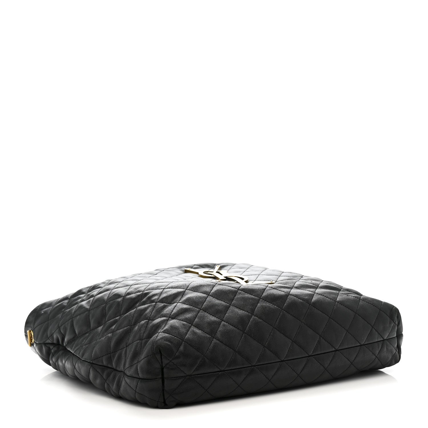 Lambskin Quilted Maxi Icare Shopping Tote Black