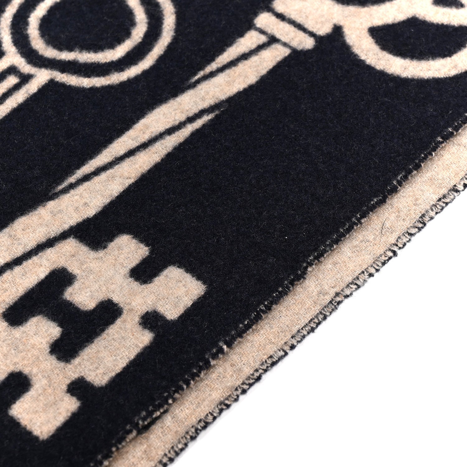 Cashmere Casaque Porte-Clefs Muffler Marine Beige Chine