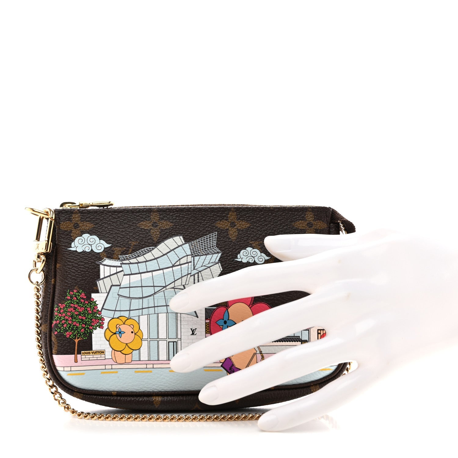 Monogram 2022 Christmas Animation Seoul Mini Pochette Accessories Fuchsia