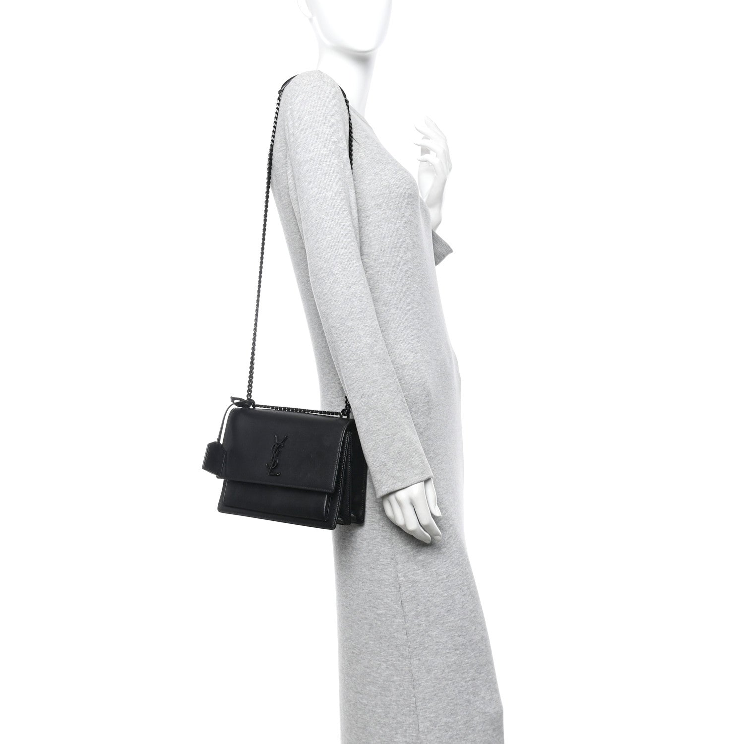 Calfskin Medium Monogram Monochrome Sunset  Black