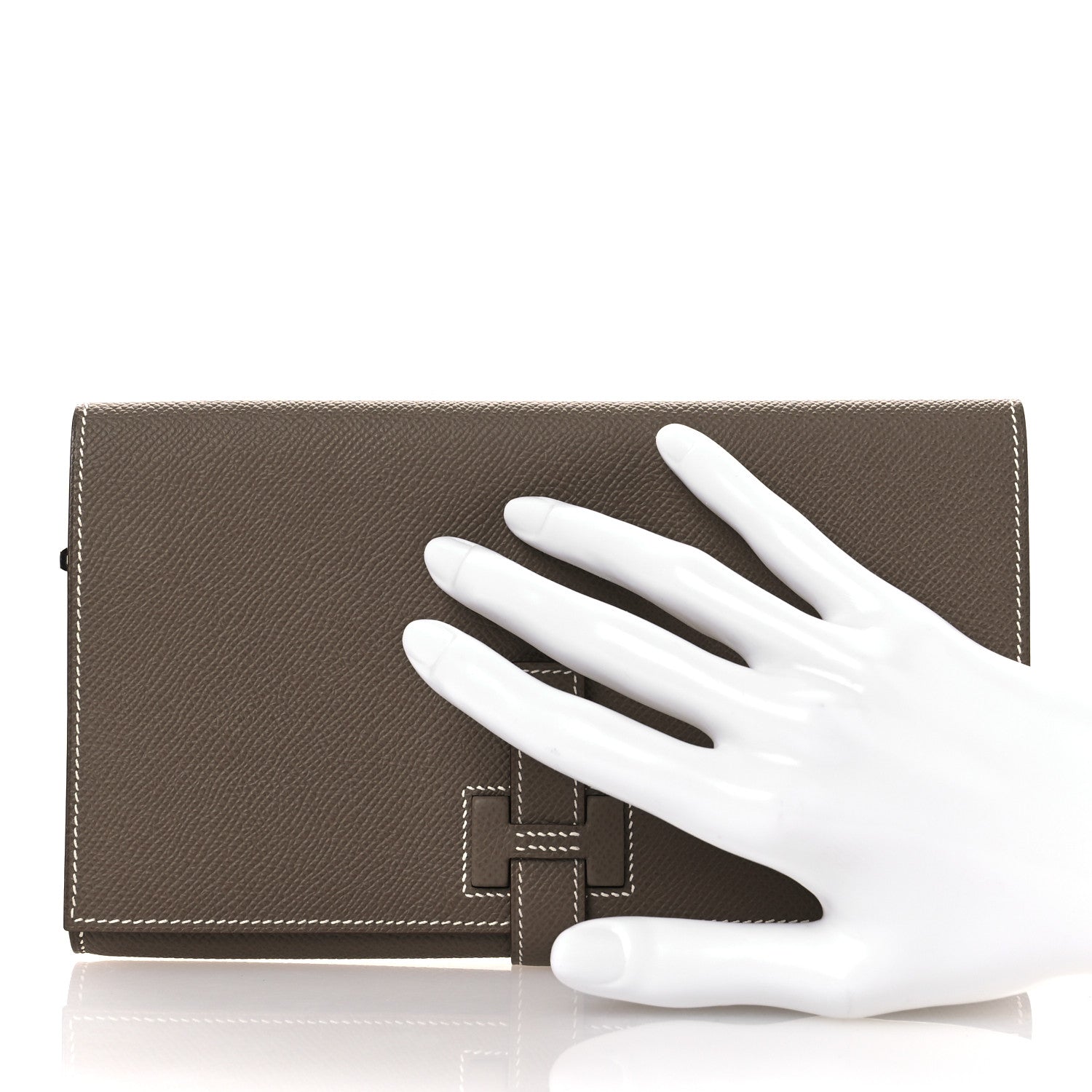 Epsom New H Passant Toutenmain Wallet Etoupe