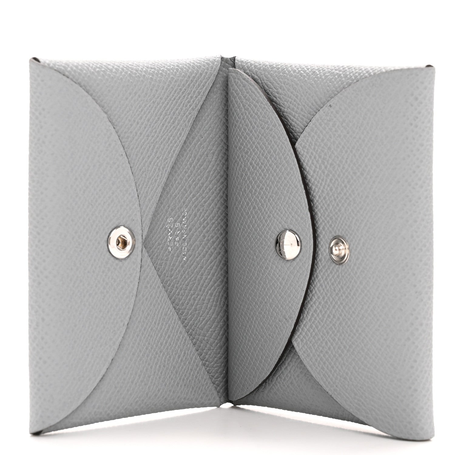 Epsom Calvi Duo Card Case Gris Pantin