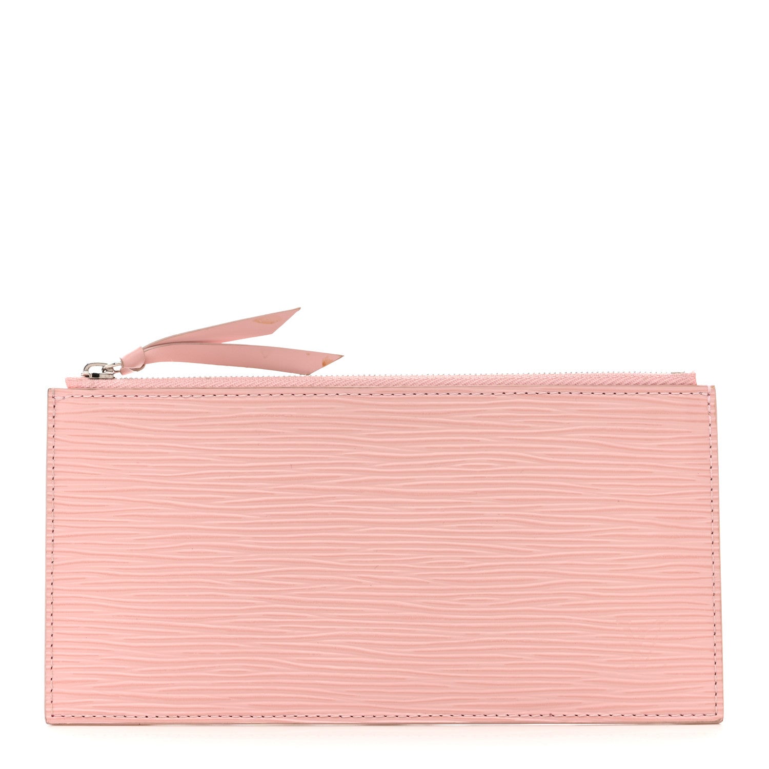 Epi Felicie Chain Wallet Zippered Insert Rose Ballerine