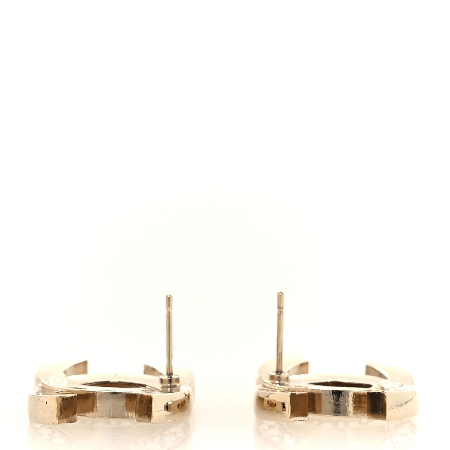 Crystal CC Stud Earrings Gold