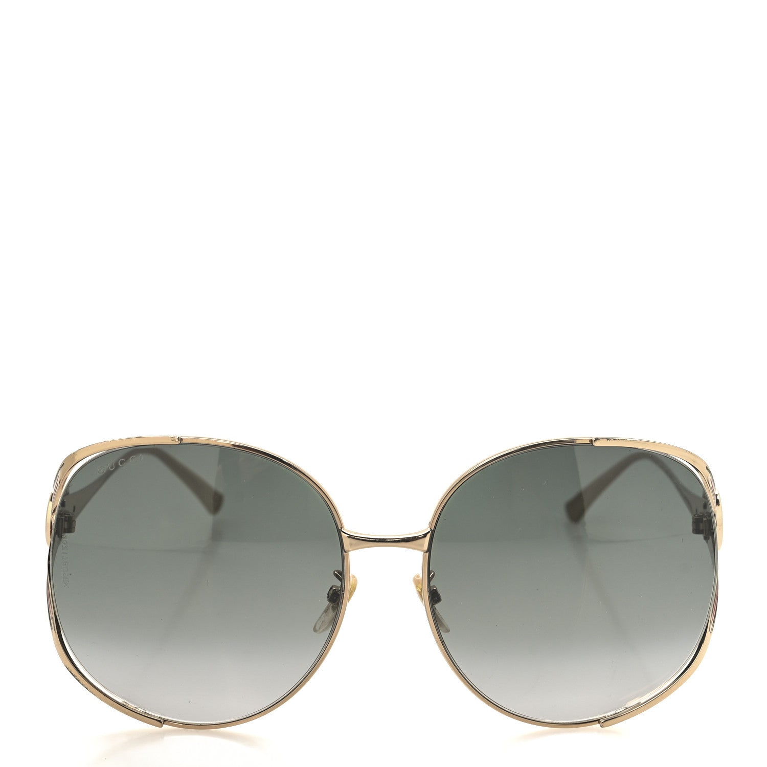 Metal Oversized Round Frame GG0225S Sunglasses Gold