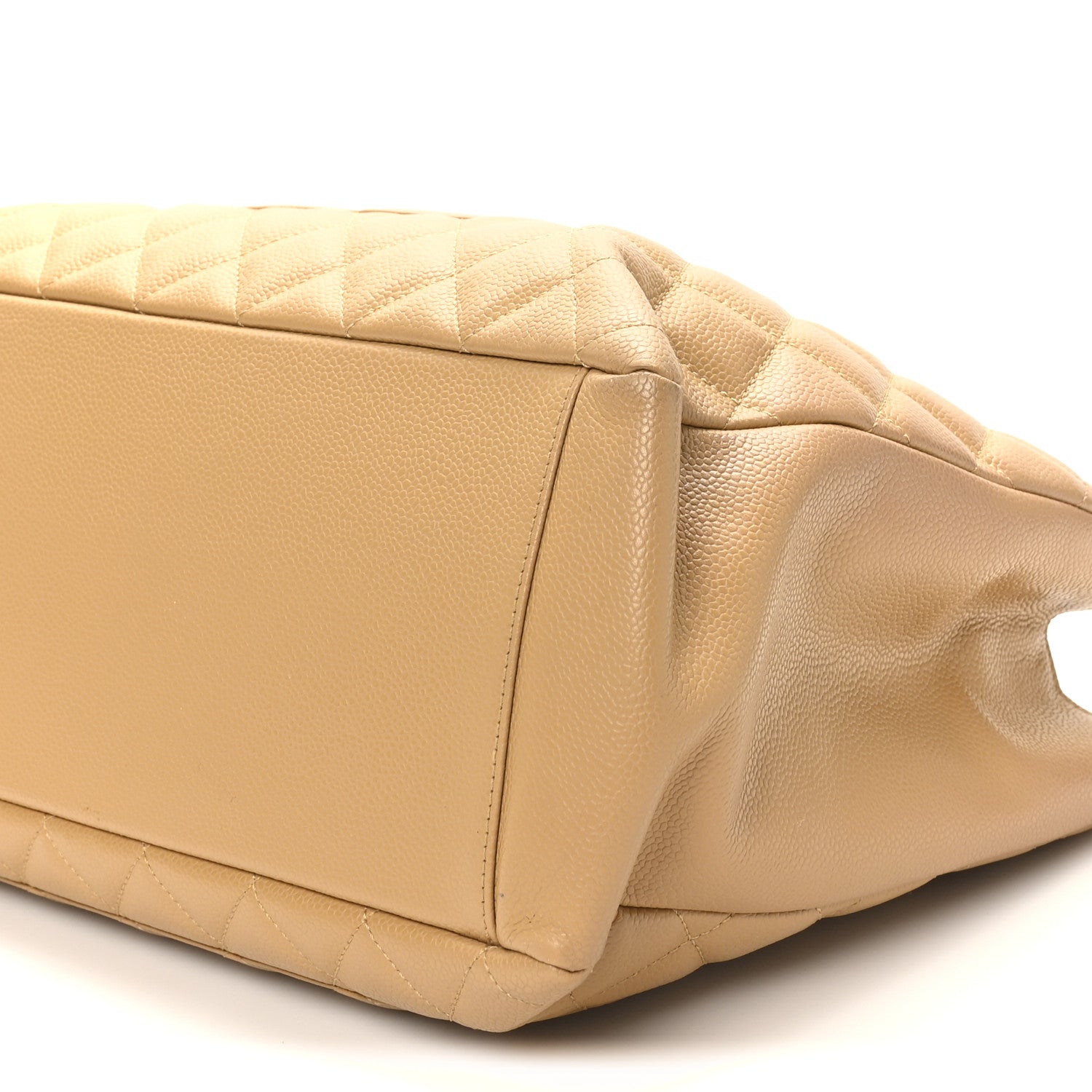 Caviar Quilted Grand Shopping Tote GST Beige