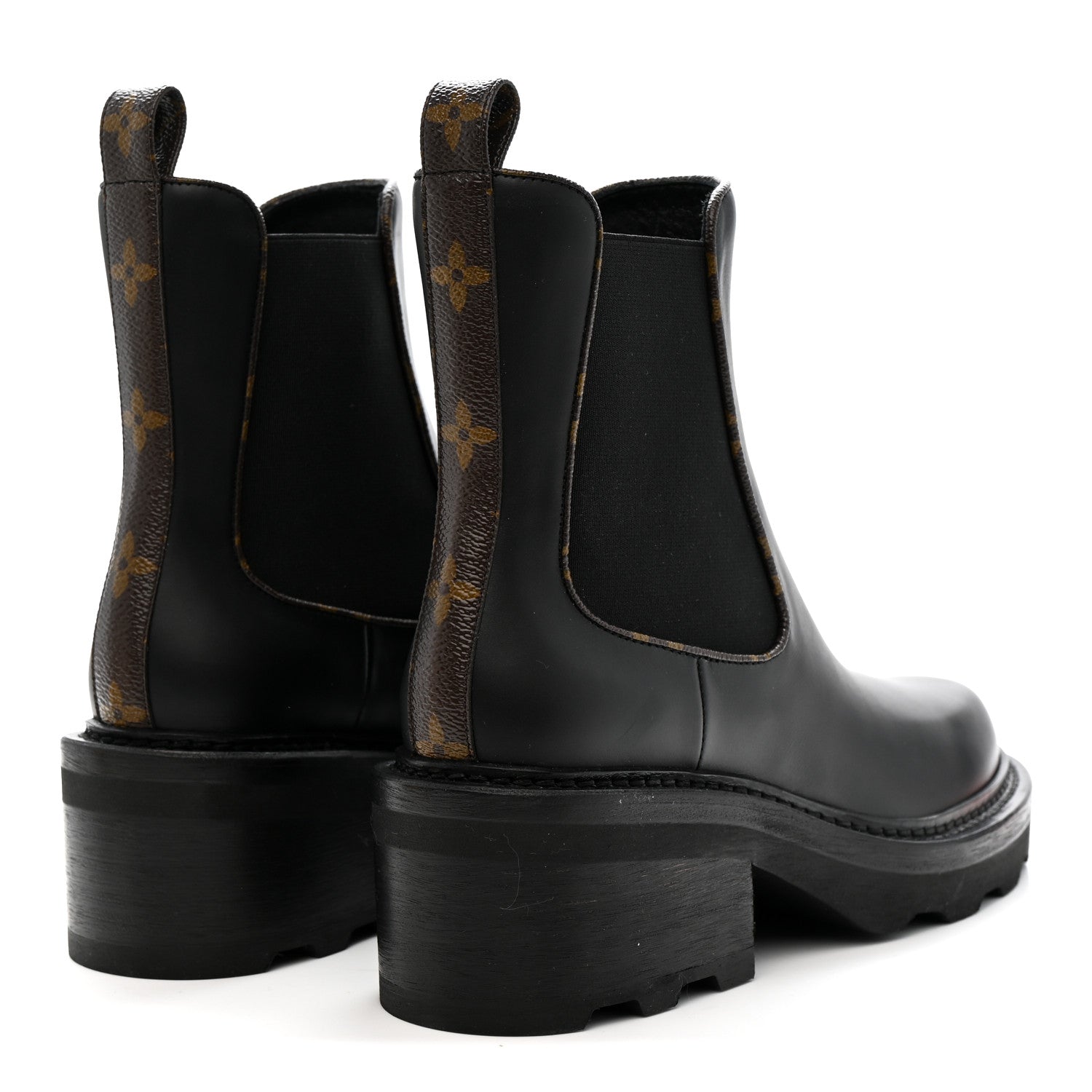 Calfskin Monogram Beaubourg Ankle Boots 38 Black