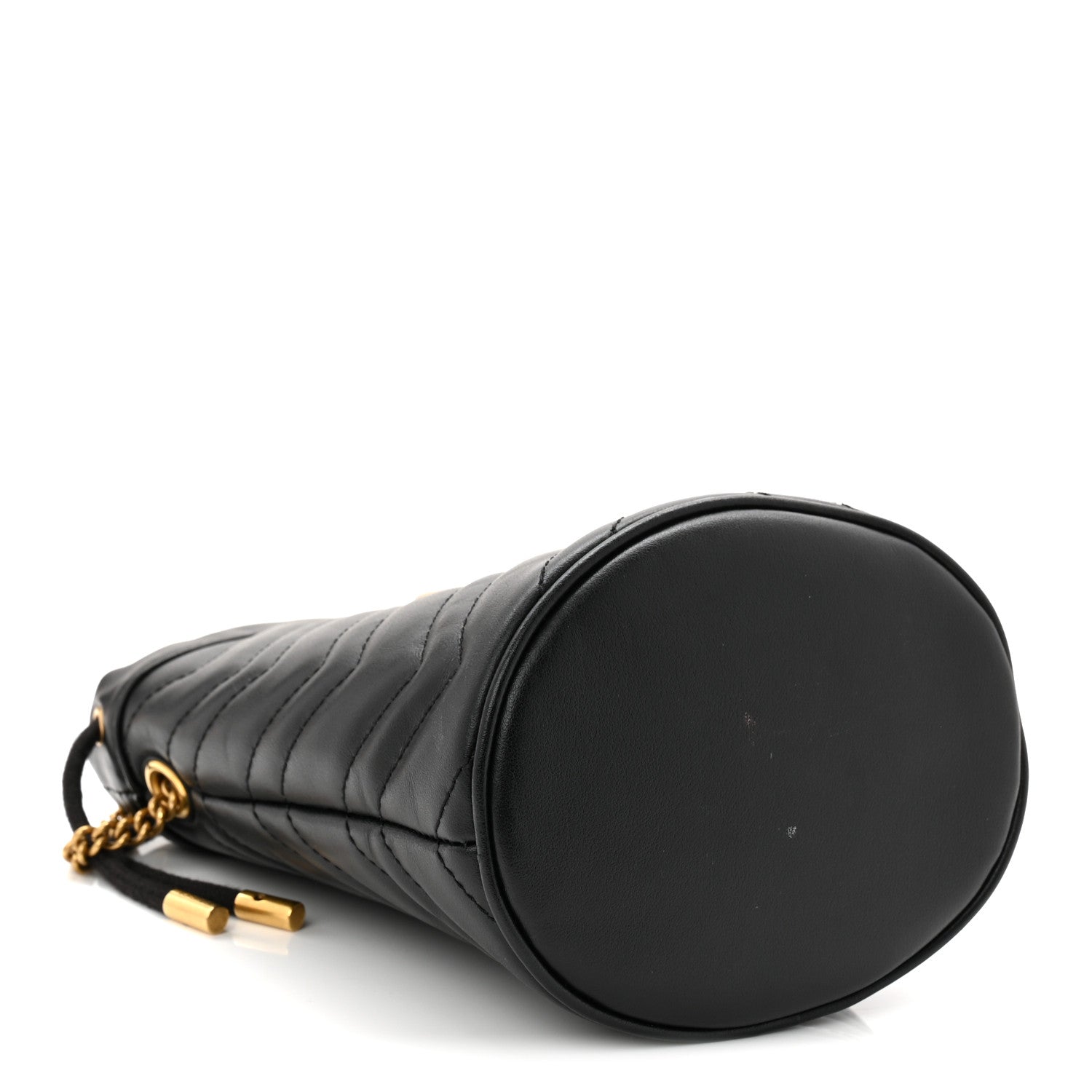 Calfskin Matelasse Mini GG Marmont 2.0 Bucket Bag Black