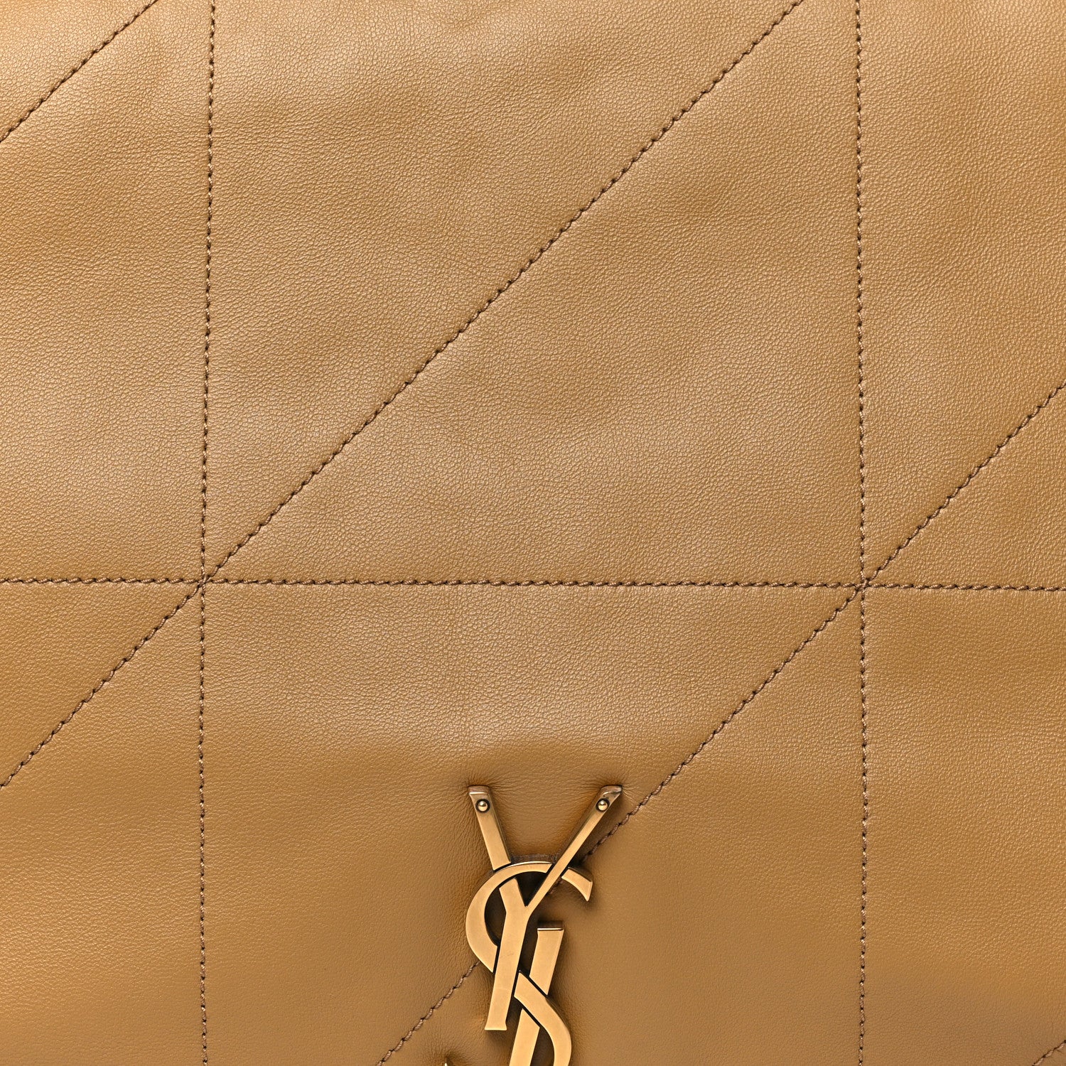 Lambskin Matelasse Monogram Large Jamie 4.3 Tabac Brown