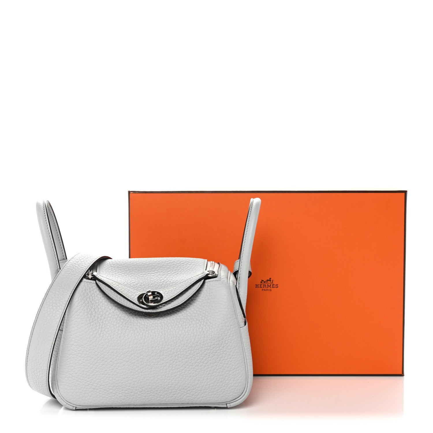 Taurillon Clemence Mini Lindy 20 Bleu Pale