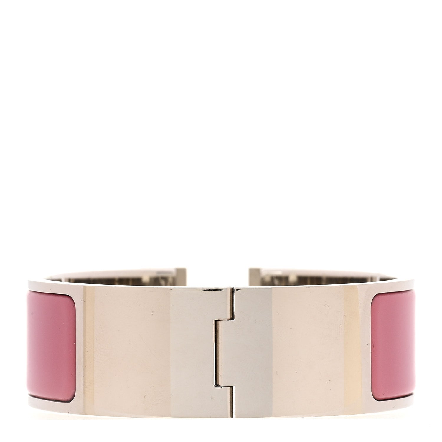 Enamel Wide Clic Clac H Bracelet PM Rose Delirium